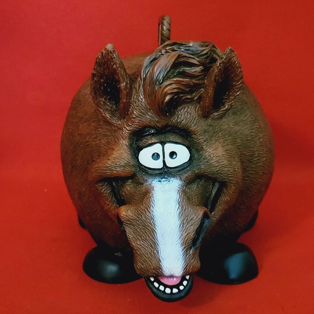 Vintage Swibco Anthropormorphic Horse Coin Bank Resin